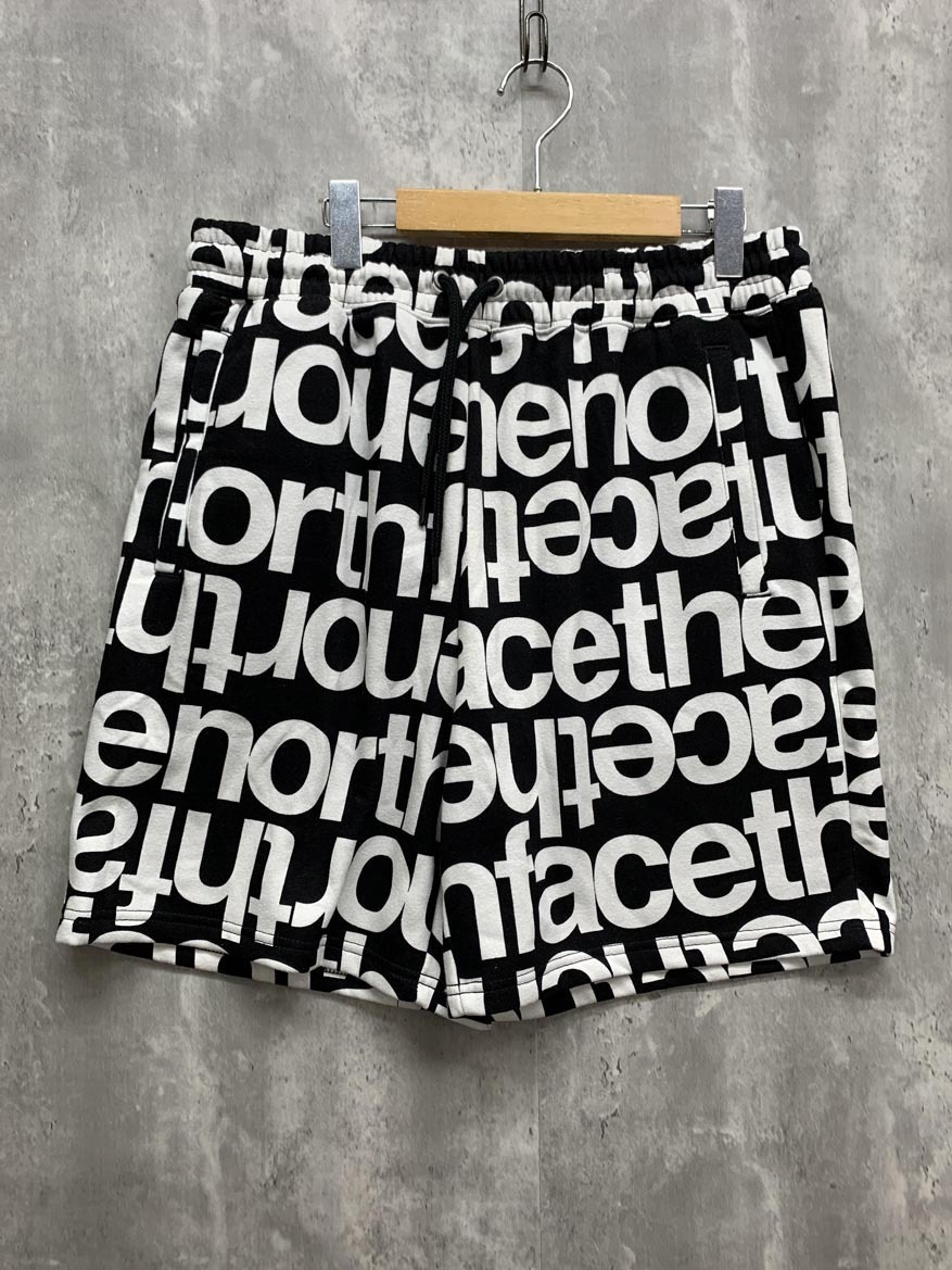 展示品■THE NORTH FACE ザノースフェイス 裏フリース ロゴ ハーフ パンツ sizeL/白×黒 ■■◎ ☆ fjc8 メンズ拍卖