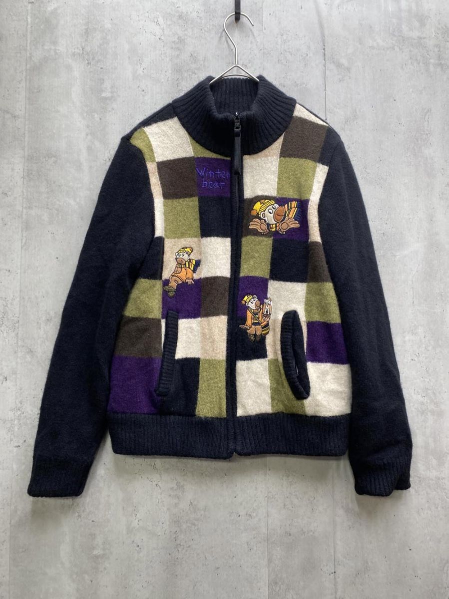 CASTELBAJAC カステルバジャック リバーシブル ニット ジャケット size2/黒 ◆■拍卖