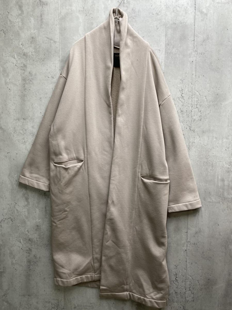 MICA&DEAL マイカ&ディール ボタンレス 起毛ガウンコート 日本製 size36/ベージュ ◆■拍卖