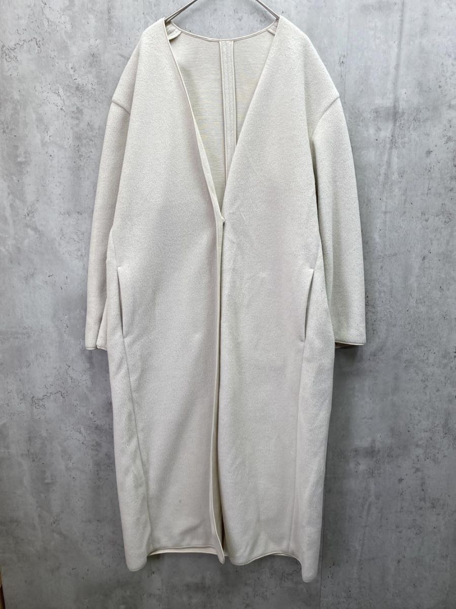 FRAY I.D フレイアイディー FFKB225601 ノーカラー コート sizeONE/アイボリー ◆■◎拍卖