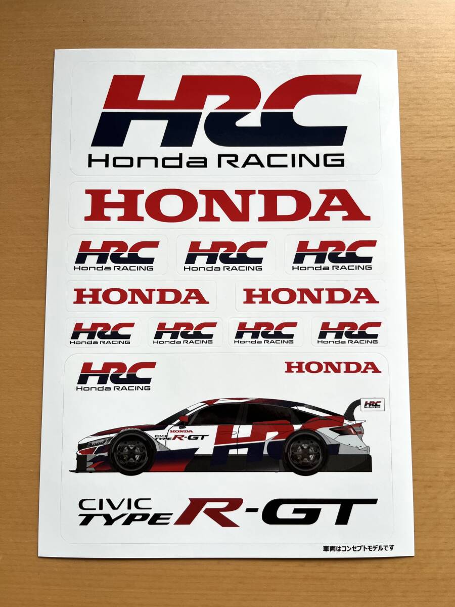 非売品 純正 正規品 HRC ホンダレーシング ステッカー / HONDA Racing CIVIC type R R-GT タイプR 鈴鹿サーキット / NSX スーパーGT拍卖