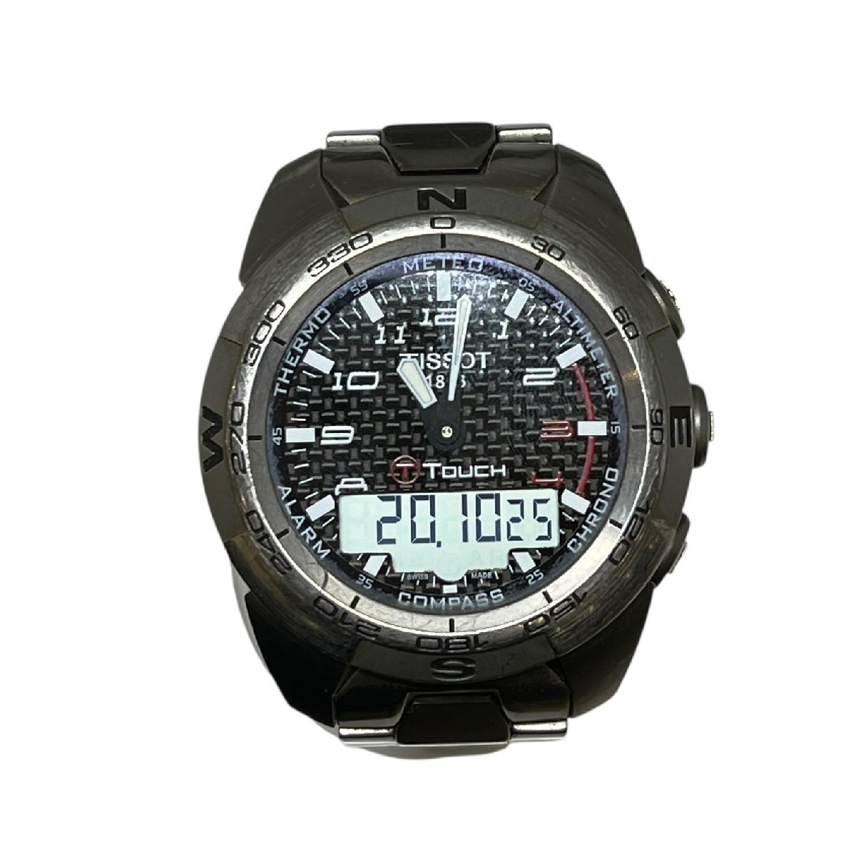 TISSOT 【ティソ】 T-TOUCH EXPERT T013420A 黒文字盤 デジタルアナログ チタン メンズ 腕時計 クォーツ拍卖