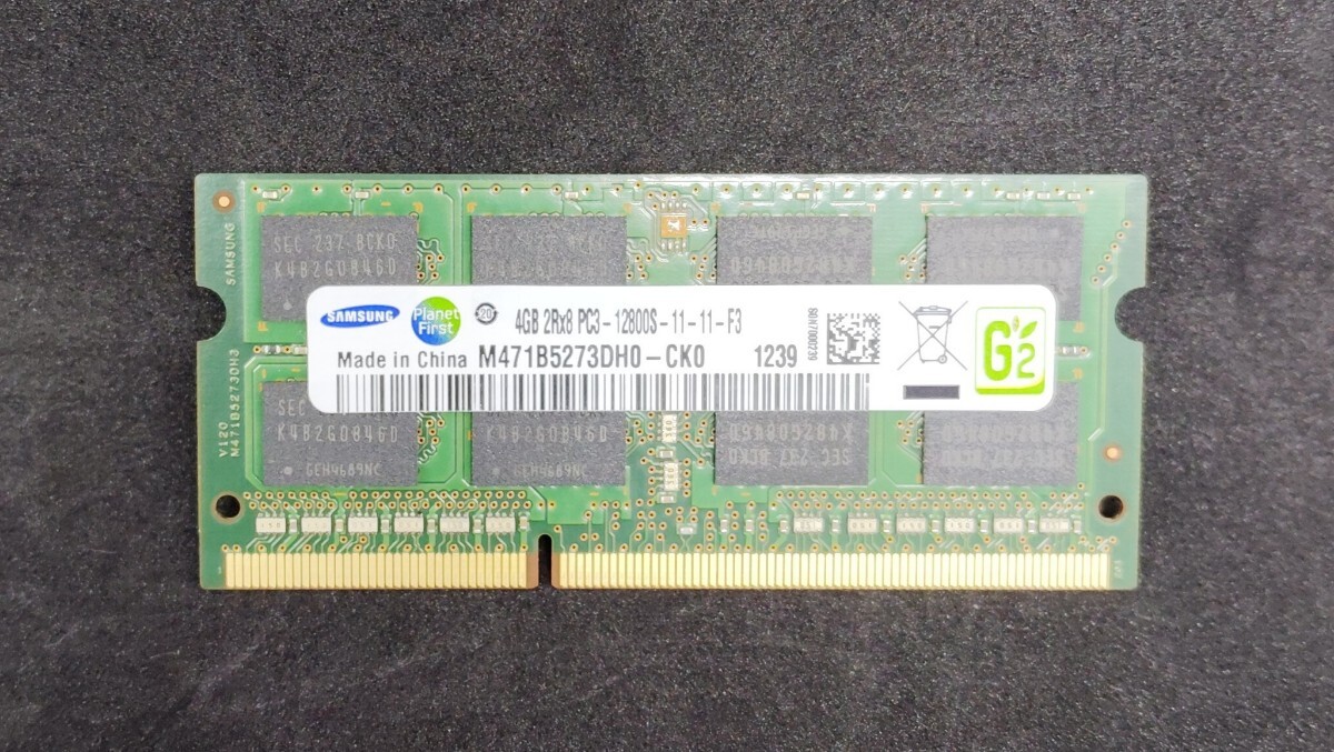 ★☆【全国送料無料】【DDR3】SAMSUNG ノートメモリ PC3-12800S 4GB ②☆★拍卖
