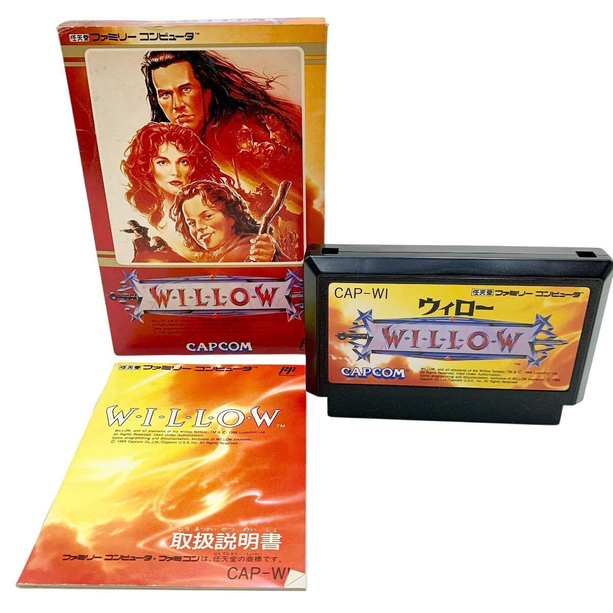 希少 WILLOW ウィロー CAPCOM ファミコン ソフト カセット 動作未確認 箱付き ジャンク品 コンパクトサイズ 蘇や(BBY1809)拍卖