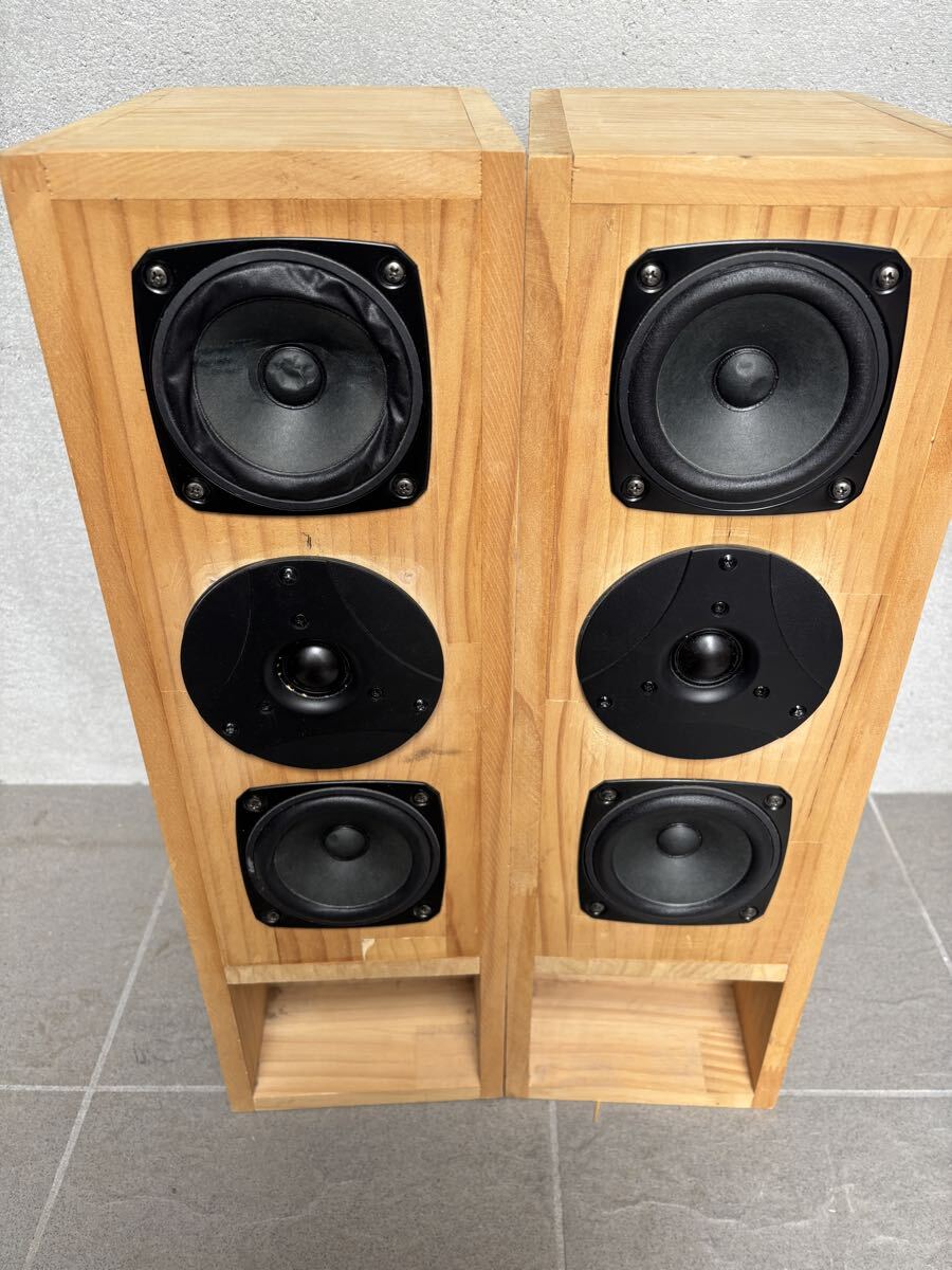 Fostex P1000(8Ω・12w)4本使用 スピーカー完成品 ツイーター付き3way構成 音出し確認済み。 フォステクス Fostex FOSTEX ペア拍卖