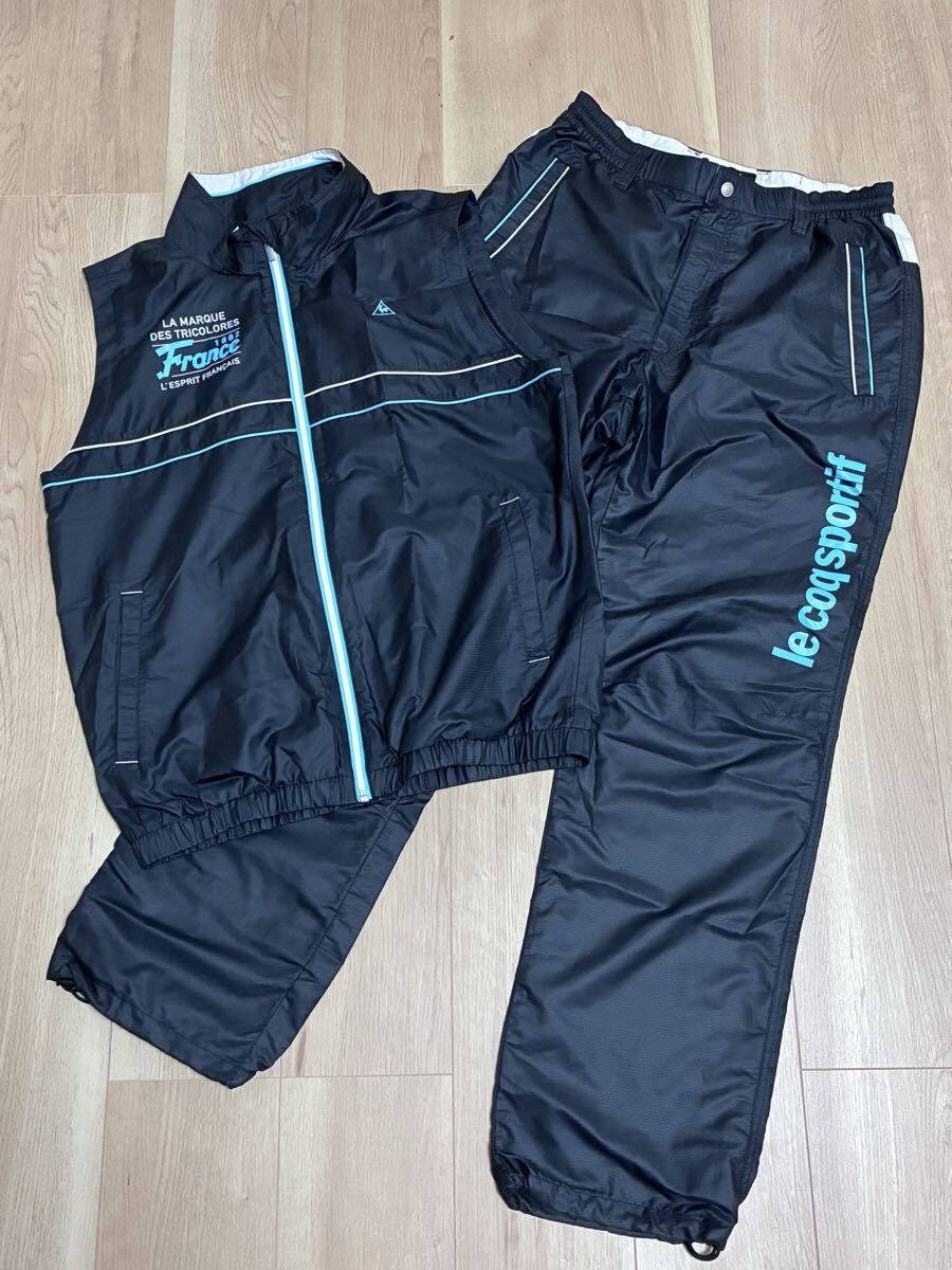 極美品☆le coq sportif ルコック ゴルフ ナイロンセットアップ ベスト 裏メッシュ Lサイズ拍卖