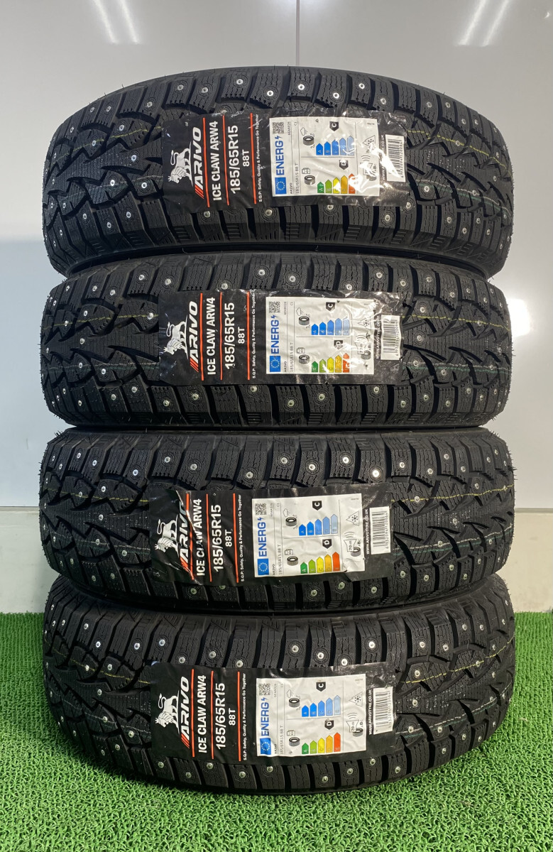 185/65R15 88T ARIVO ARW4 新品 スパイクタイヤ 4本セット 2025年製 ※本州送料無料 185/65/15 冬タイヤ拍卖