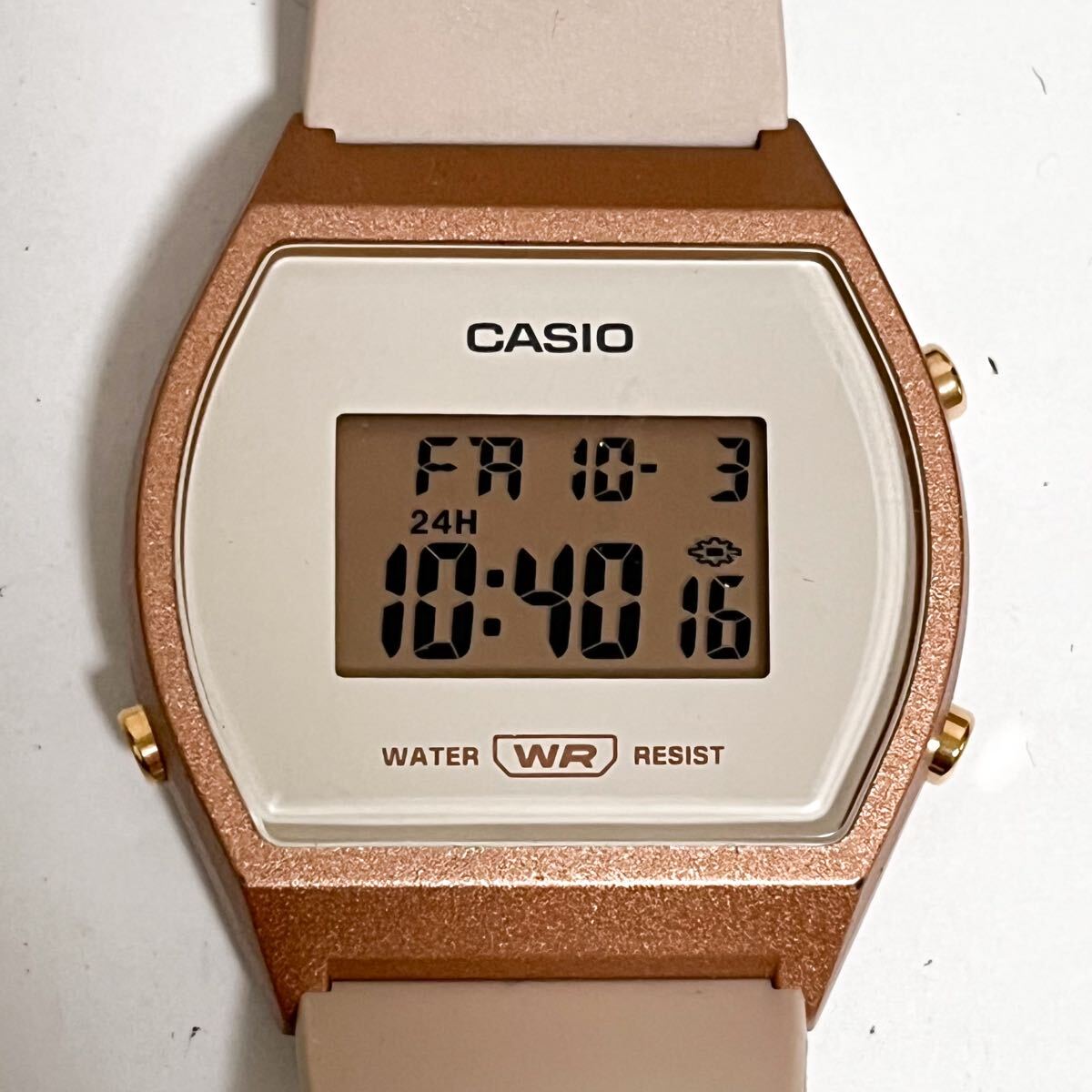 和851A★ 稼動品 CASIO デジタル 腕時計 ウォッチ LW-204 ピンク ラバーバンド レディース拍卖