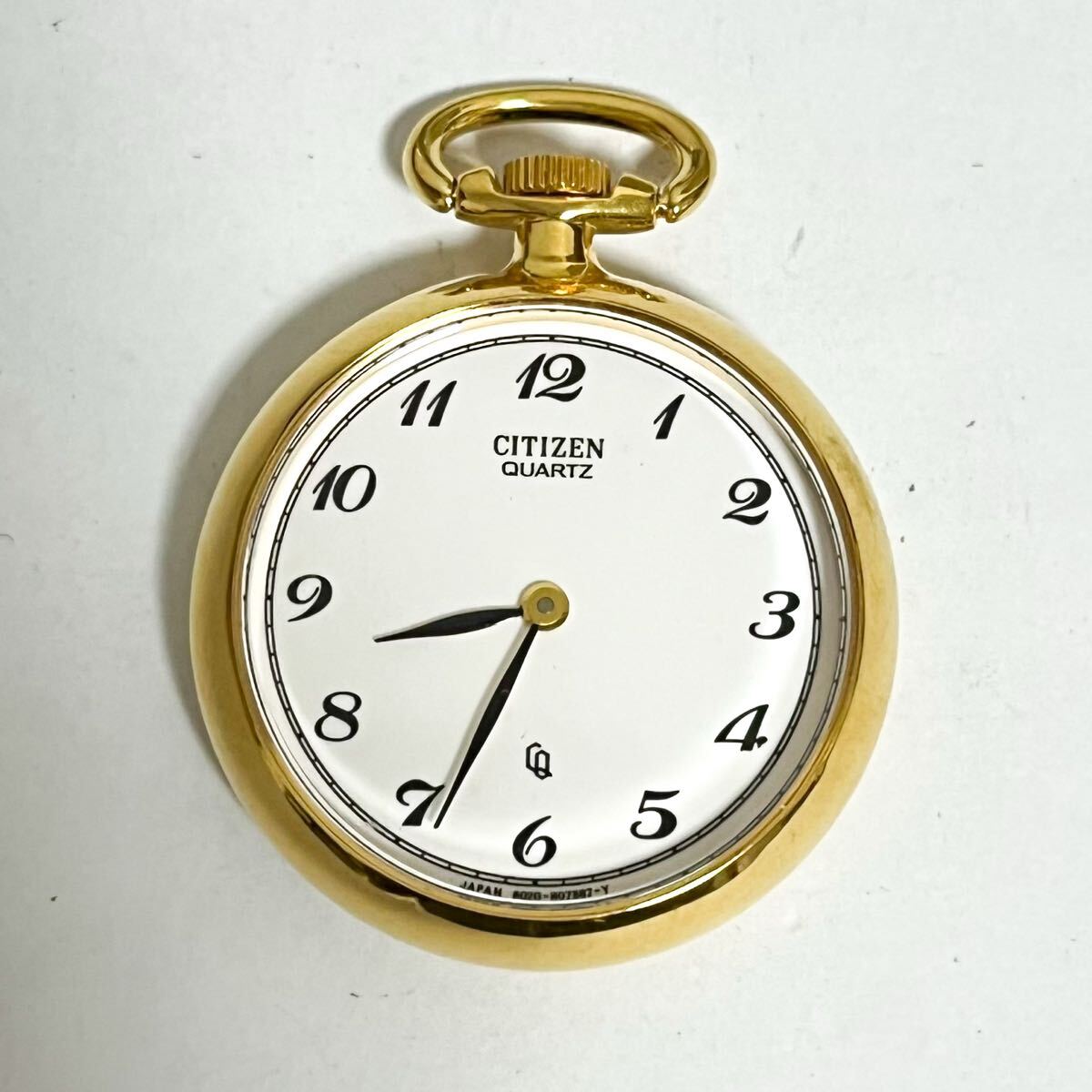 和851A★ CITIZEN シチズン クォーツ 時計 ウォッチ 懐中時計デザイン 和柄 花柄 2針 ホワイト ゴールド ブラック レディース拍卖