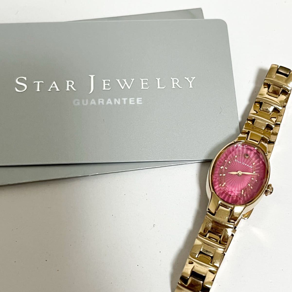 和854★ STAR JEWELRY Eco SOLAR POWER B023-S075548 スタージュエリー 腕時計 ウォッチ 2針 ピンク ゴールド レディース拍卖