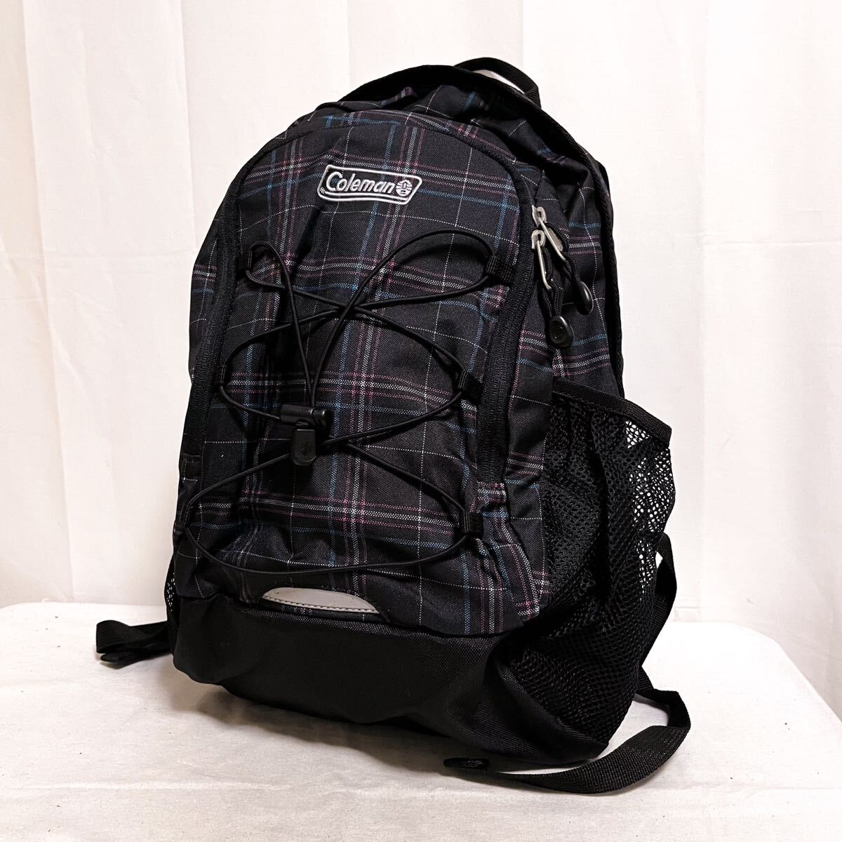 和817★ Coleman コールマン リュック バックパック デイパック チェック アウトドア ブラック レッド ブルー拍卖