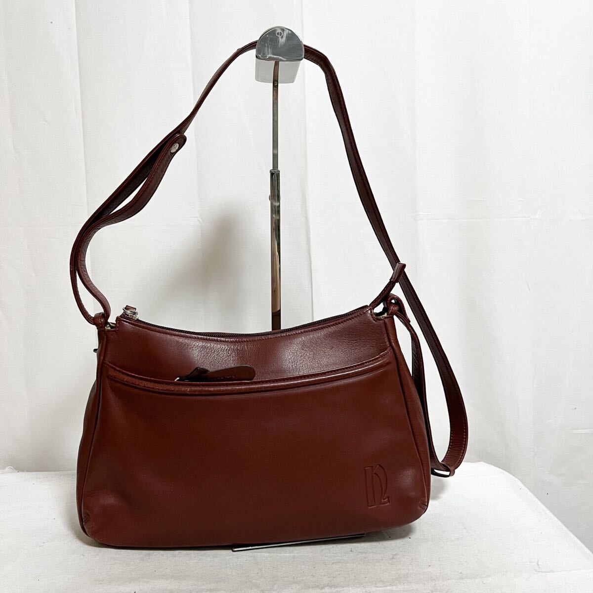 和858★ NAKAZAWA 中澤鞄 レザーバッグ ショルダーバッグ 斜めがけ ブラウン レディース拍卖