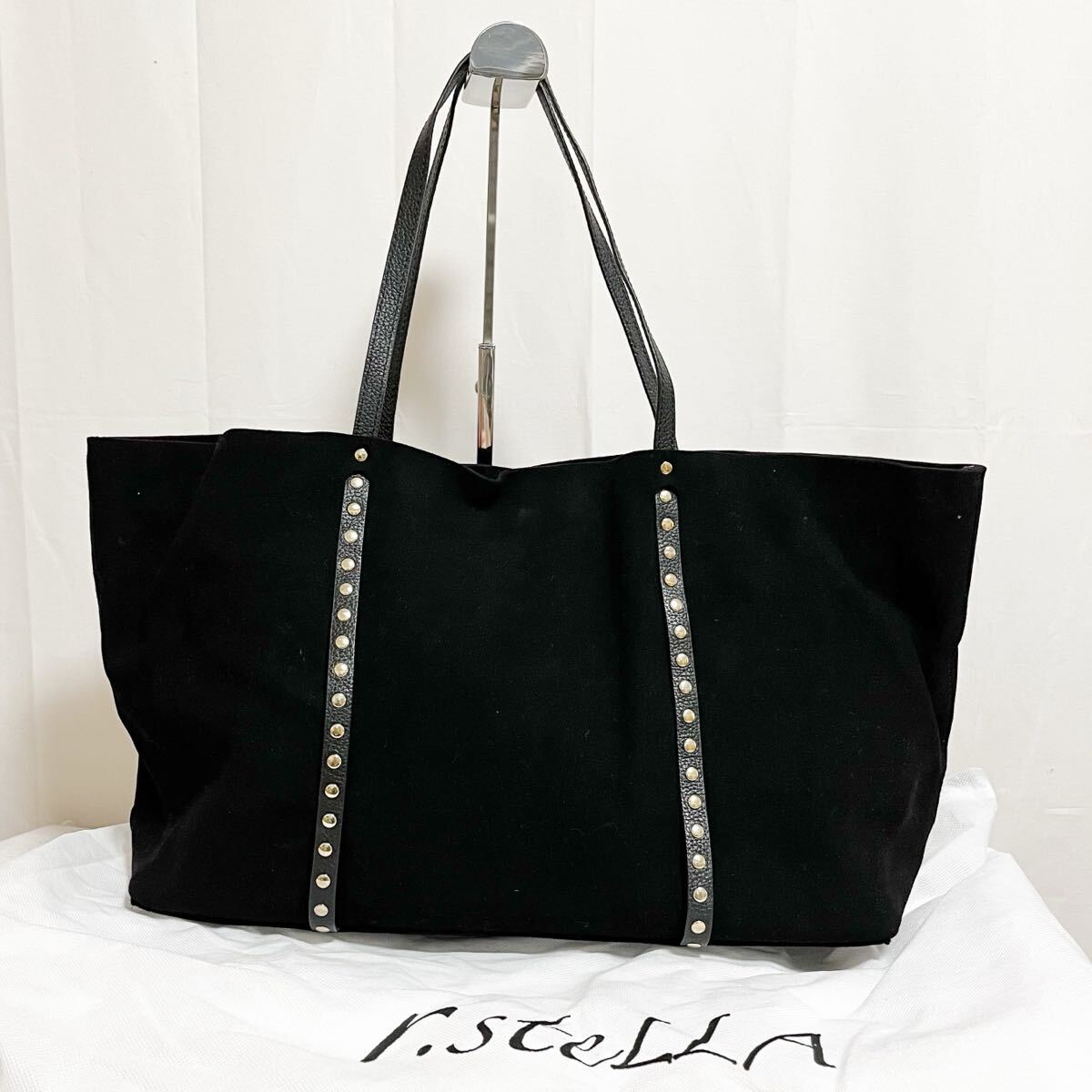 和861★ R.stella アールステッラ スタッズ トートバッグ ビジネスバッグ ブラック レディース拍卖
