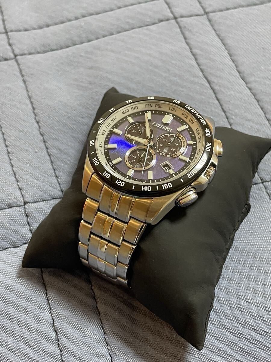 美品 シチズン コレクション UNITE with BLUE 腕時計 ブランド メンズ 数量限定 クロノグラフ 電波ソーラー CITIZEN COLLECTION CB5874-81L拍卖
