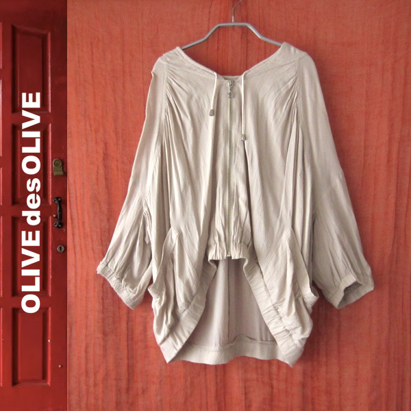 美品 OLIVE de OLIVE/オリーブデオリーブ★ 薄手ブルゾン ベージュ拍卖