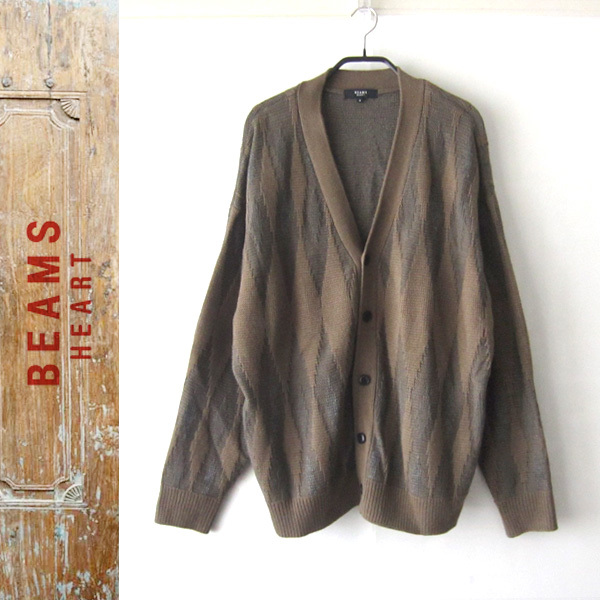 美品 BEAMS HEART/ビームスハート★ 厚手ニット ビッグカーディガン M拍卖