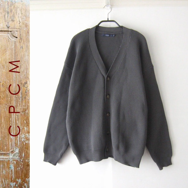 美品 CPCM/シーピーシーエム★  ニット ビッグカーディガン チャコールグレー M拍卖