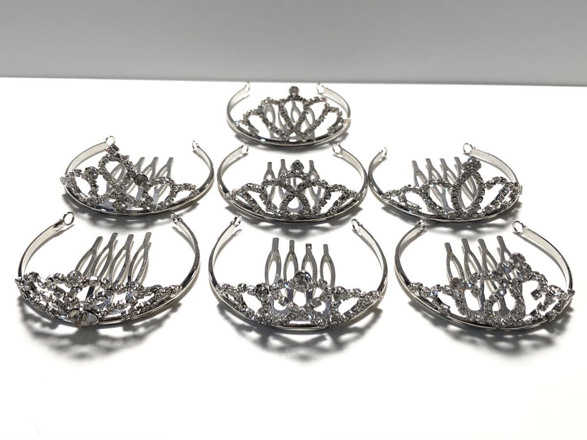 ラインストーン ミニティアラ 7点【検/髪飾り】拍卖