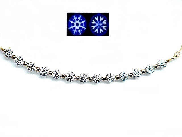 【宝石屋本舗】計0.20ct ハート&キューピット K18/ピンクゴールド ラインネックレス(H&C宝石ミニ鑑別カード付)拍卖