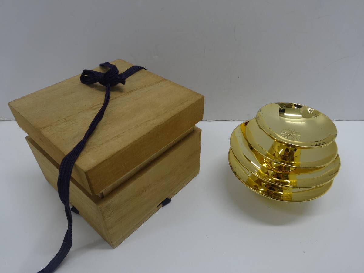 17384 骨董祭 金杯4杯セット 金メッキ 24KGP 共箱付き サビ強め 長期自宅保管品 インテリア コレクション放出品拍卖