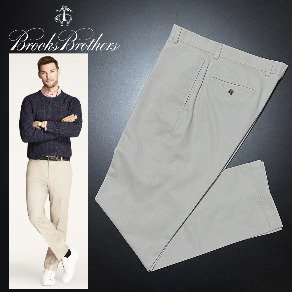 名品!ブルックスブラザーズ【Brooks Brothers】ADVANTAGE CHINO CLARK ストレート チノパン W33 ライトベージュ拍卖