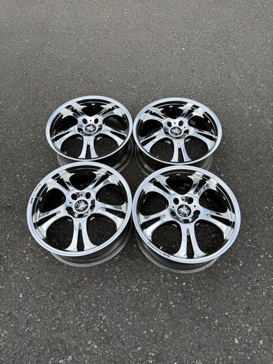 weds kranze 中古アルミホイール4本セット18インチ 7.5J 5穴PCD114.3 オフセット+48 拍卖