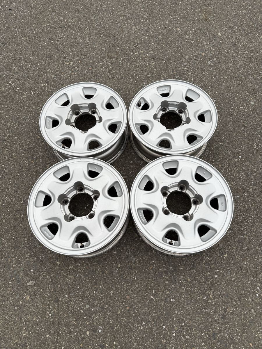 SUZUKI純正 15インチ 5.5J 5穴PCD139.7オフセット+25中古アルミホイール4本セット 拍卖