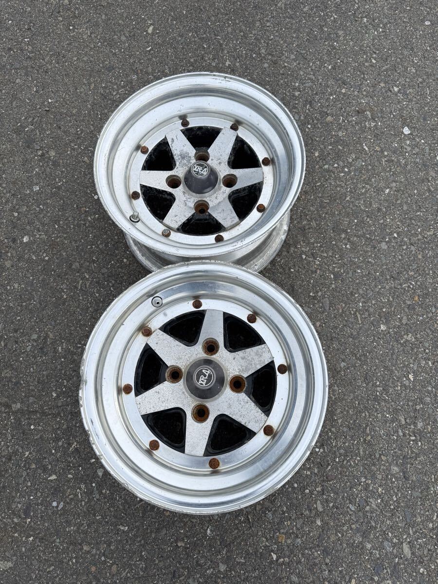 当時物 旧車 SSR ロンシャン XR-4 深リム中古アルミホイール2本 14インチ7J総幅約204mm 4穴PCD114.3オフセット約+0拍卖