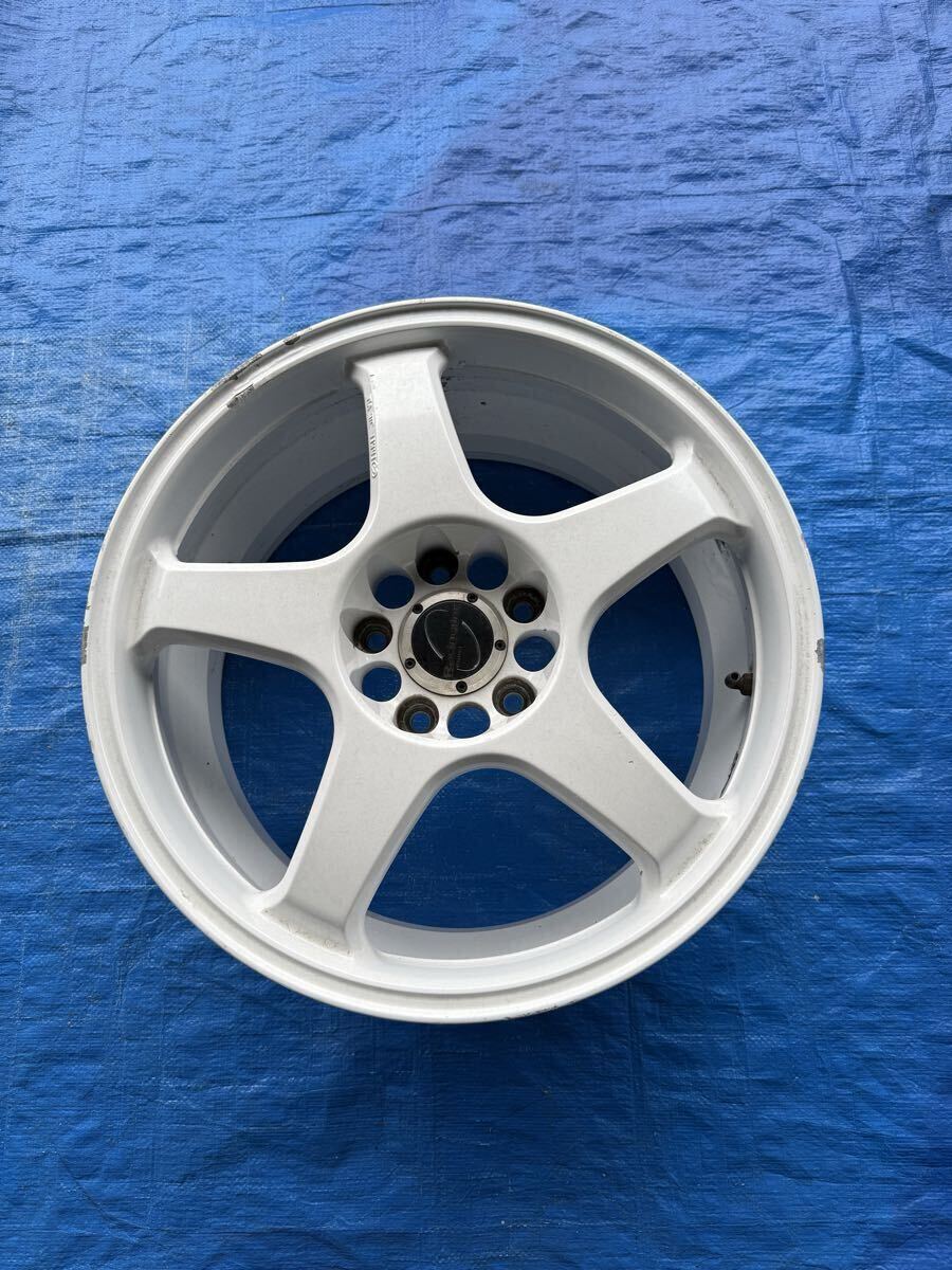 ENKEI RACINGLINE レーシングライン 17インチ 8J 5穴PCD114.3オフセット+35 中古アルミホイール1本拍卖