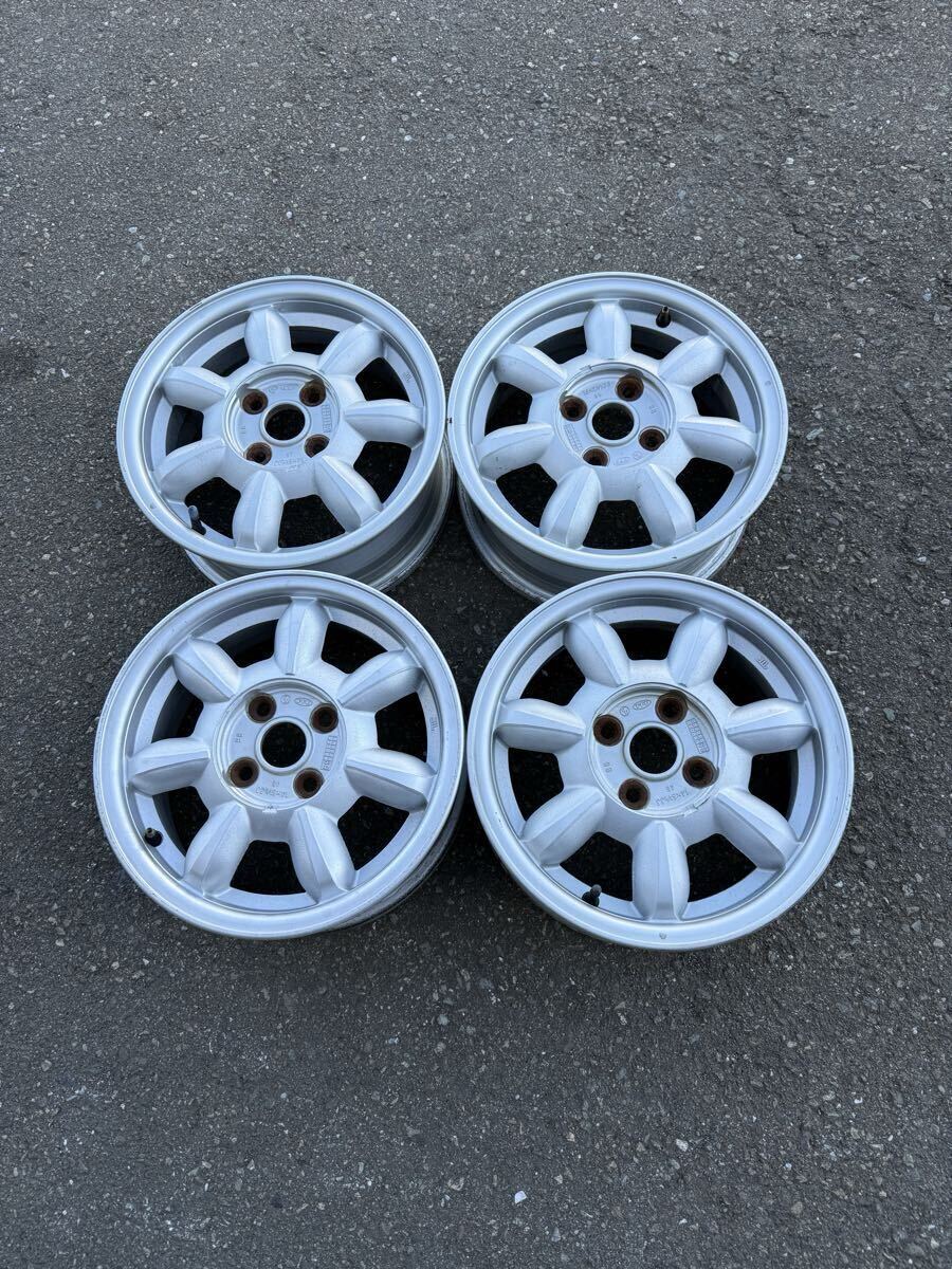 マツダ NA6CE ロードスター 純正 PCD100 4穴 5.5J オフセット+45 14インチ 中古アルミホイール4本セット拍卖