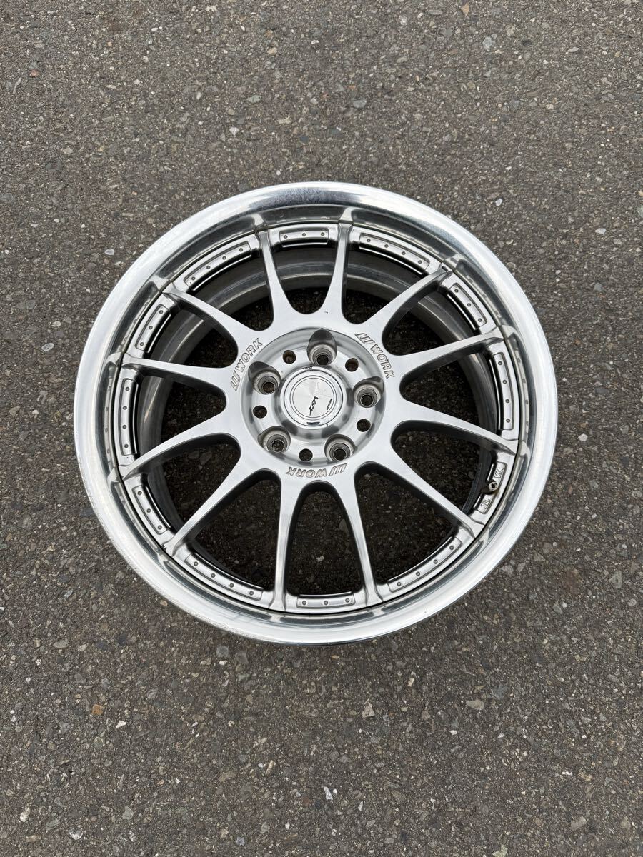 WORK XSA XS2 中古アルミホイール1本 17インチ7.5J5穴PCD114.3オフセット+37拍卖