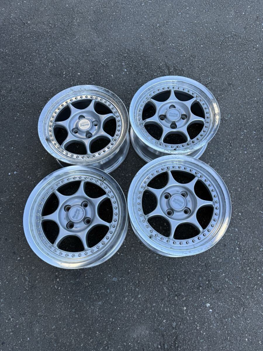 ENKEI RACING 中古アルミホイール4本セット 15インチ 6.5J 4穴PCD 100 オフセット+32 深リム 旧車拍卖