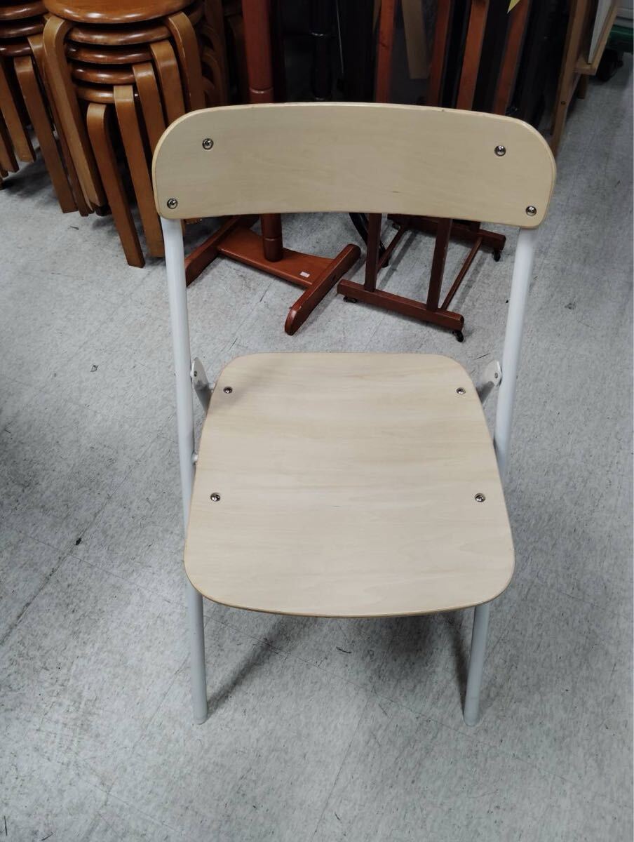 無印良品 折り畳み 椅子 木製 パイプ 白拍卖