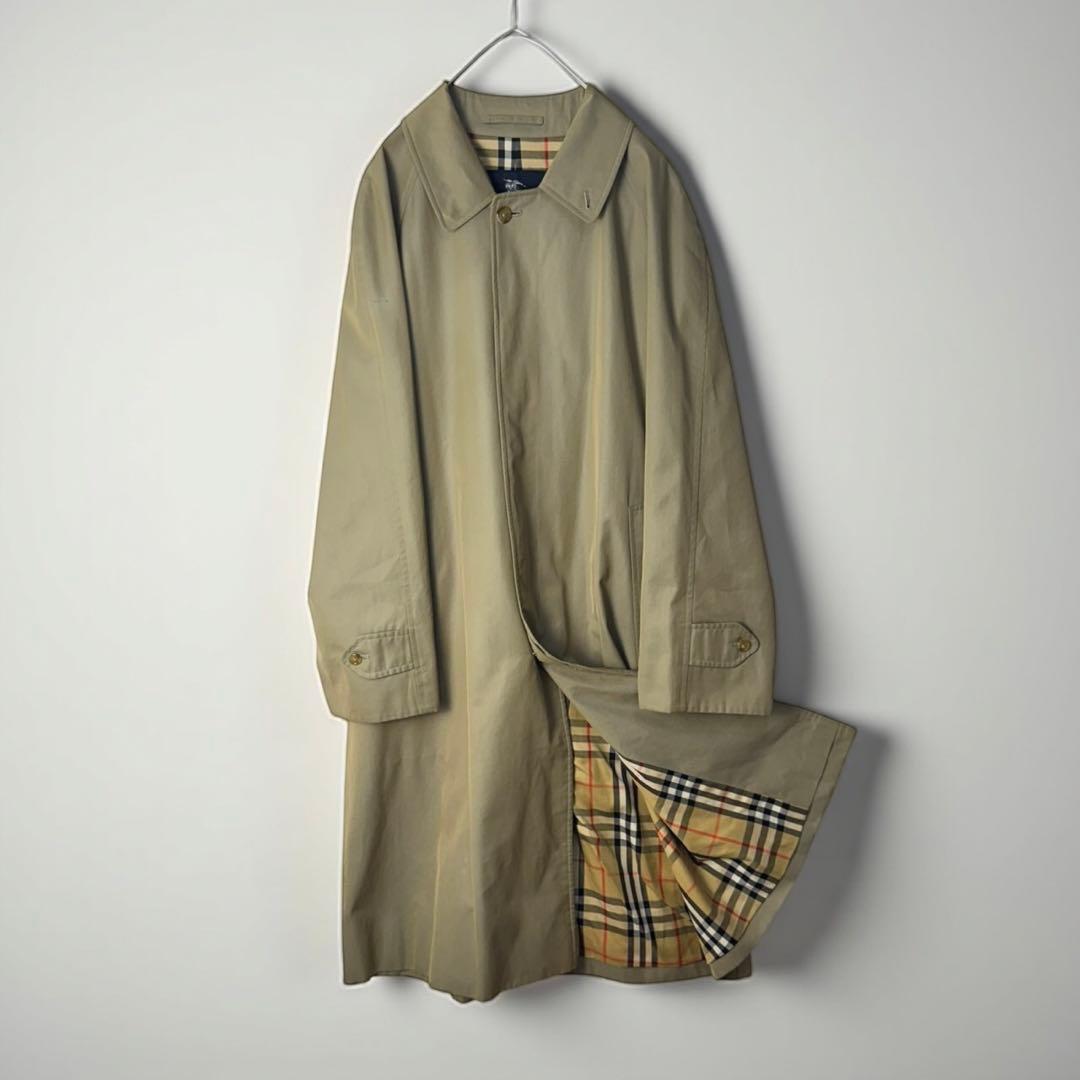 バーバリーロンドン ステンカラーコート ロングコート ノバチェック ベージュ拍卖