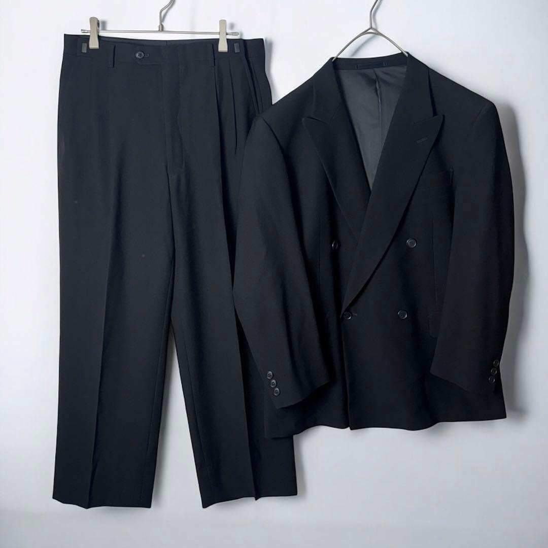 FARAGO スーツ セットアップ 上下 ダブルブレスト ブラック拍卖
