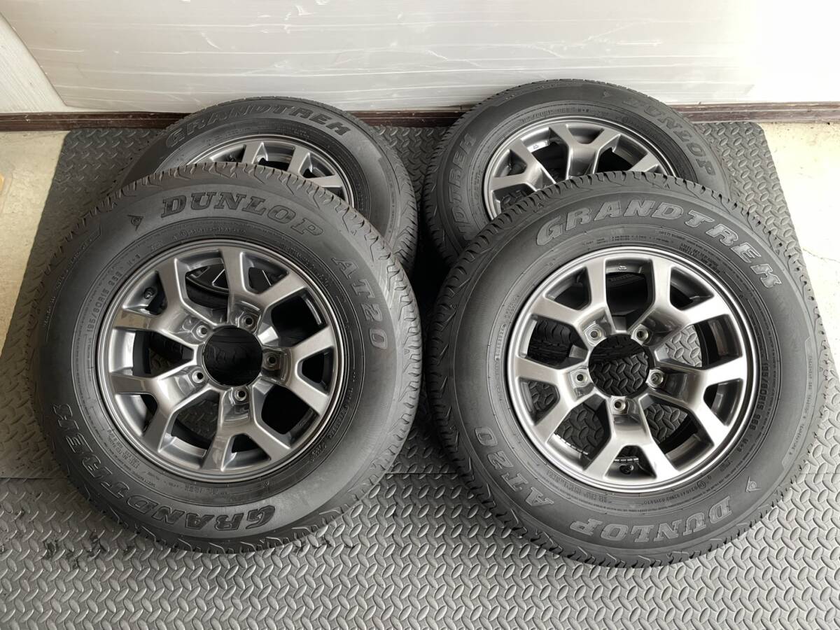 イボイボ付 現行 ジムニーシエラ 純正 DUNLOP GRANDTREK AT20 195/80R15 JB74W バリ山 C2510025 ダンロップ グランドトレック拍卖