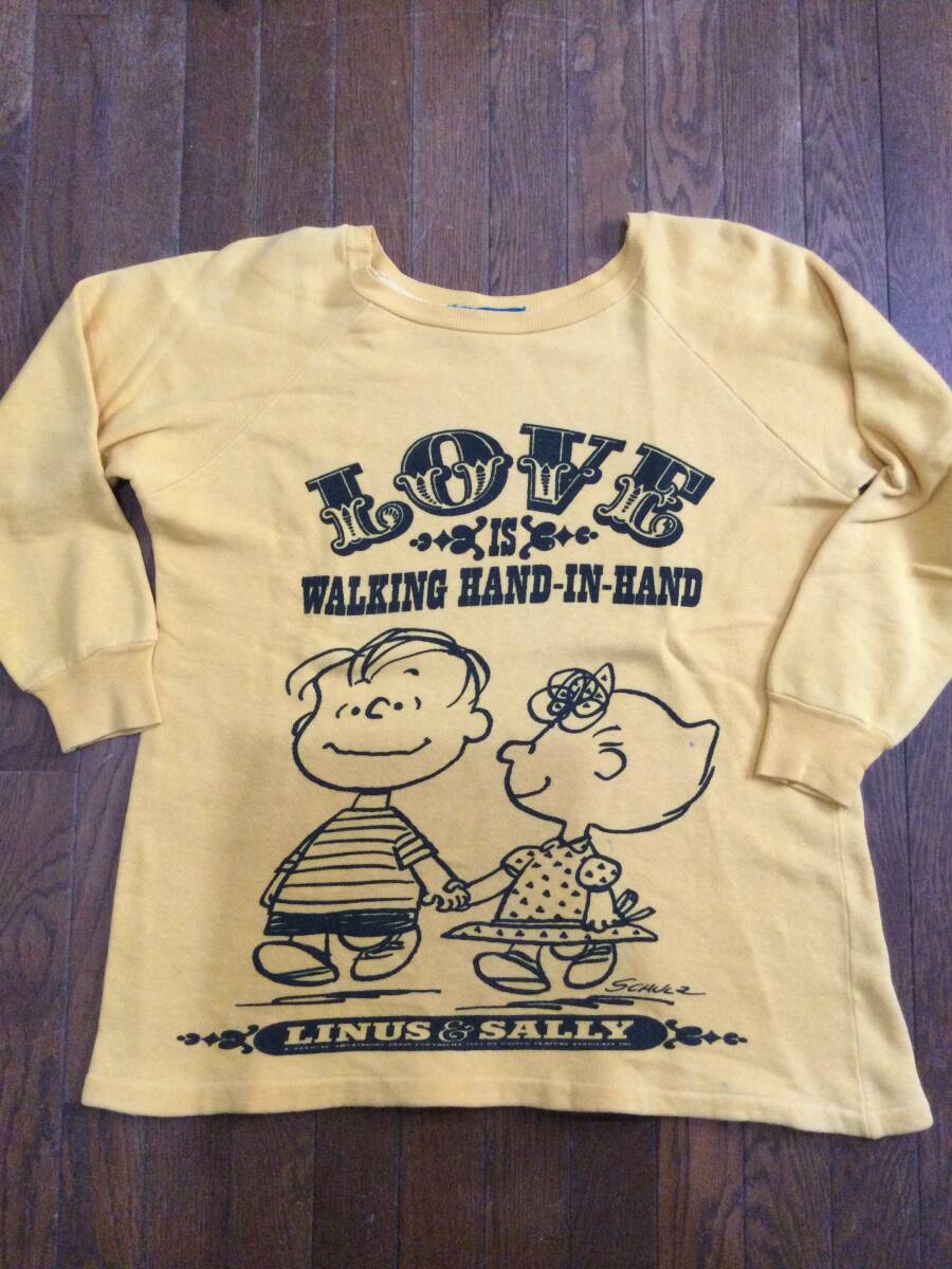 Vintage sweat peanuts Linus Sally 60s Canadian Made Malouf of Montreal ビンテージ スウェット ピーナッツ ヴィンテージ拍卖