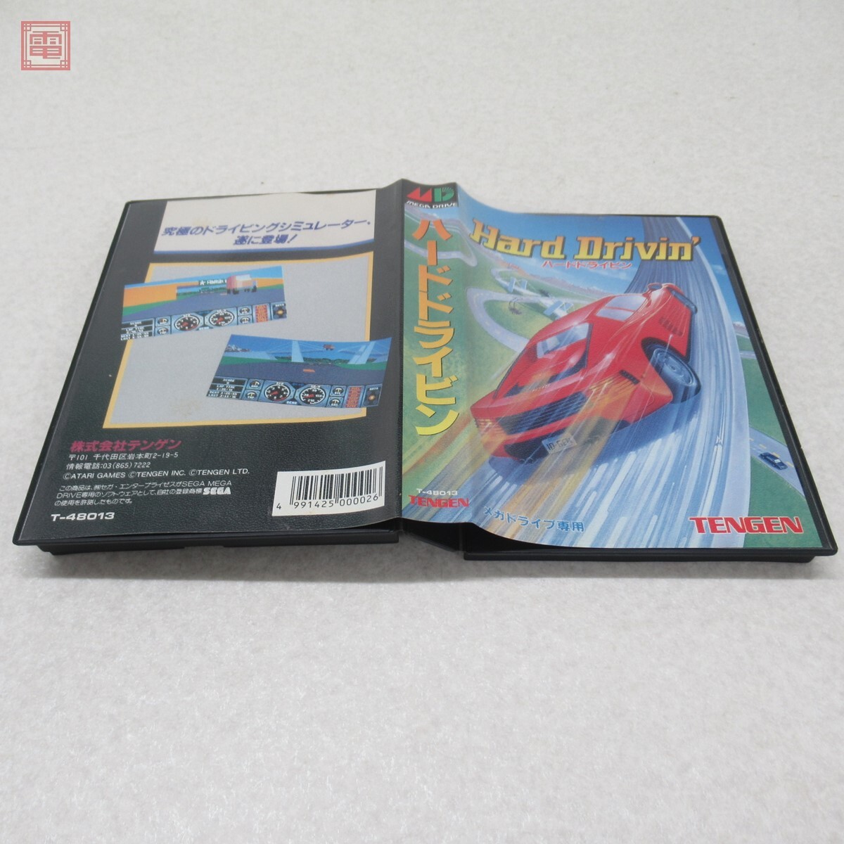 動作保証品 MD メガドライブ ハードドライビン Hard Drivin’ テンゲン TENGEN 箱説付【10拍卖