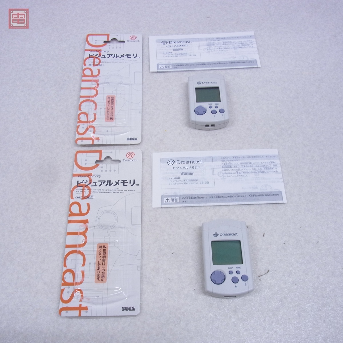 動作保証品 DC ドリキャス ビジュアルメモリ HKT-7000 まとめて 2個セット セガ SEGA 箱説付【PP拍卖