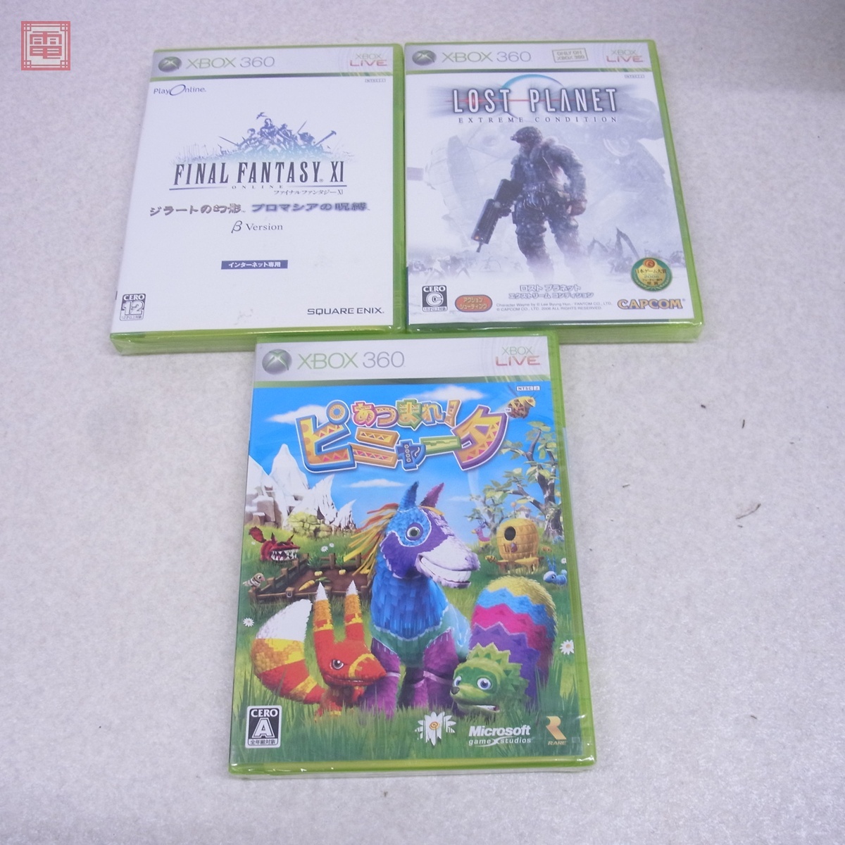 未開封 XBOX360 ロストプラネット/あつまれ!ピニャータ/PlayOnline FINAL FANTASY XI 等 まとめて 3本セット ダブりなし【10拍卖