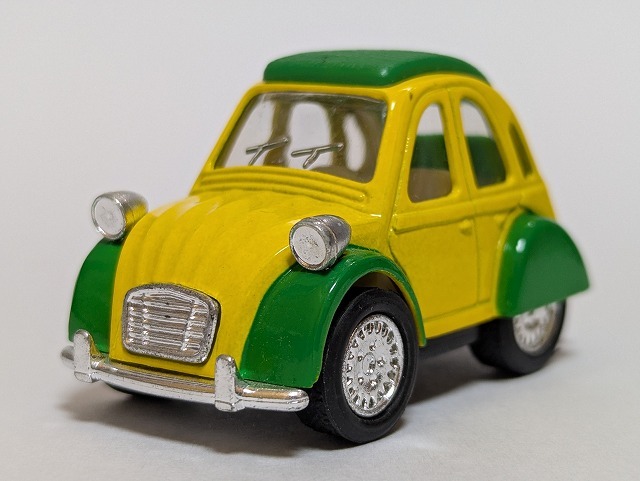 シトロエン2CV【美品】全長約6センチ程度のプルバックカー/キントイ拍卖