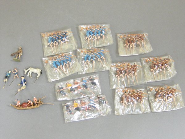 【心庵】盆景 添配 人物・舟・馬 まとめて53点 A1460拍卖