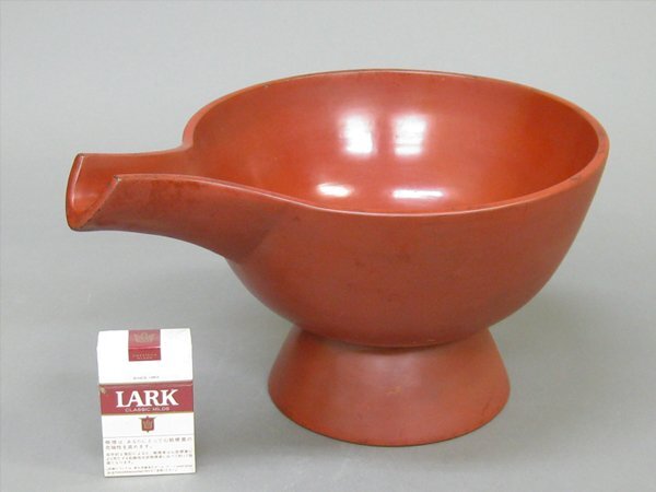 【心庵】時代物 朱塗/片口 天狗銚子 酒器 民藝 B275拍卖