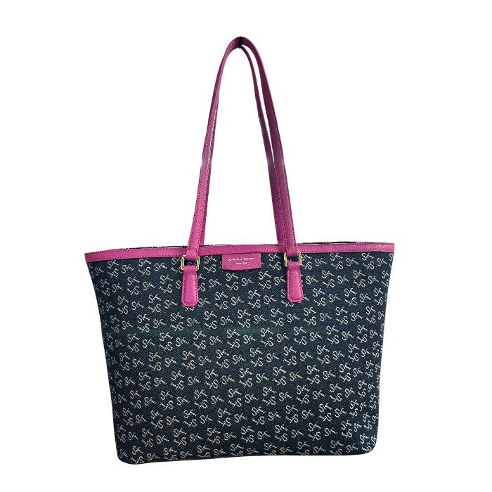 Samantha Thavasa サマンサタバサ Denim ST Jacguard トートバッグ デニム ジャガード 中古 W4拍卖