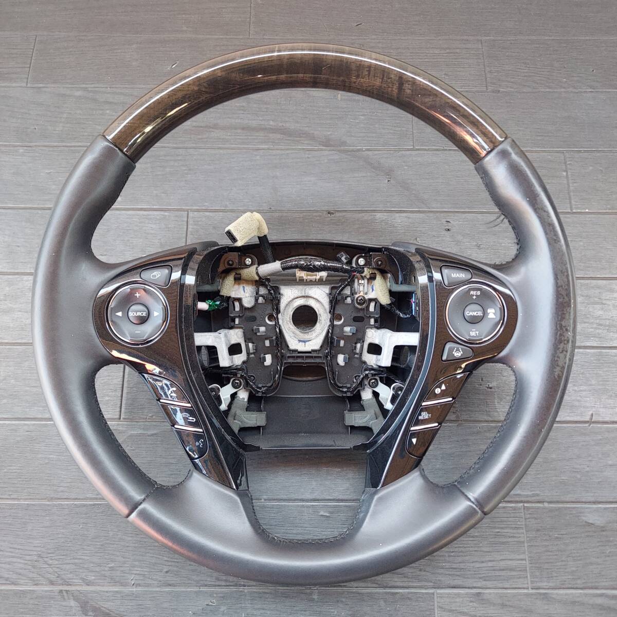 即決 ホンダ アコード ハイブリッド CR6 2014年 純正 ステアリングハンドル/ステアリングホイール ウッドコンビ 検索/CR5拍卖