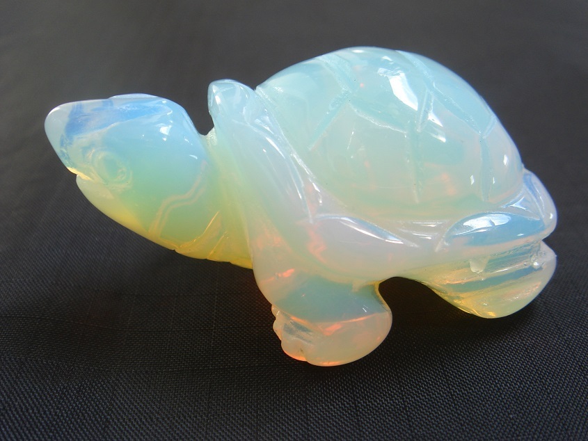 ★風水置物,お守り,健康長寿オパライトの亀かめ置物拍卖