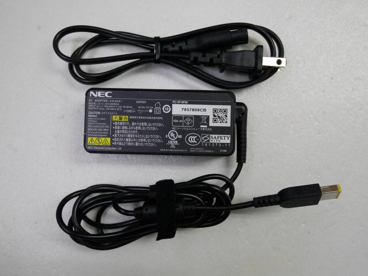 NEC ADP003/PC-VP-BP98/ADP-45TD E/A13-045N1A 20V-2.25A 純正ACアダプタ拍卖