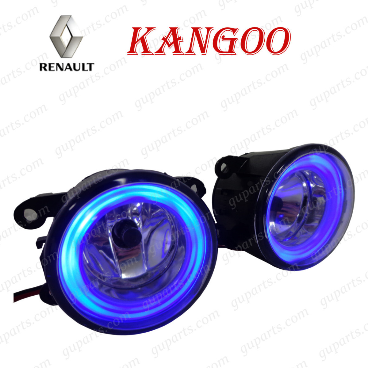ルノー カングー KWH5F KWK4M 2009~ LED デイライト ブルー イカリング 左 右 フォグ ランプ 62060 1209177 620662 6710027 8200074008拍卖