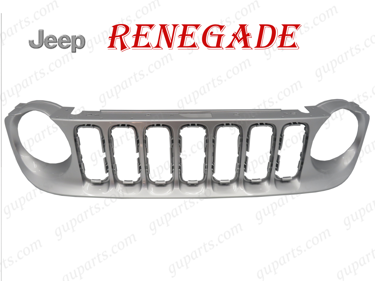 ジープ レネゲード 2015~ フロント バンパー グリル シルバー 5XB15LXHAA 5XB23LS1AA 5XB16SZ0AA 5XB16XS9AA BU14 BU24拍卖