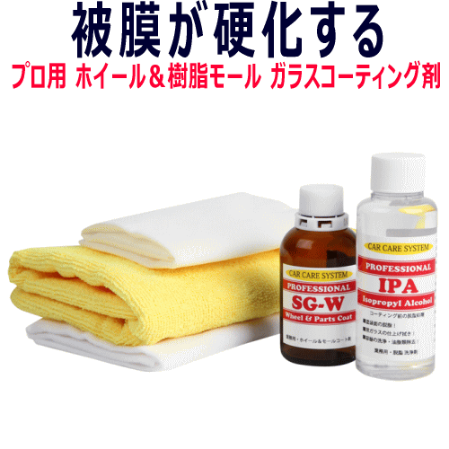 プロ用 ホイールコーティング剤 50ml セット ホイール & 樹脂モール 硬化型 ガラスコーティング SG-W アルミ ホイール モールコーティング拍卖